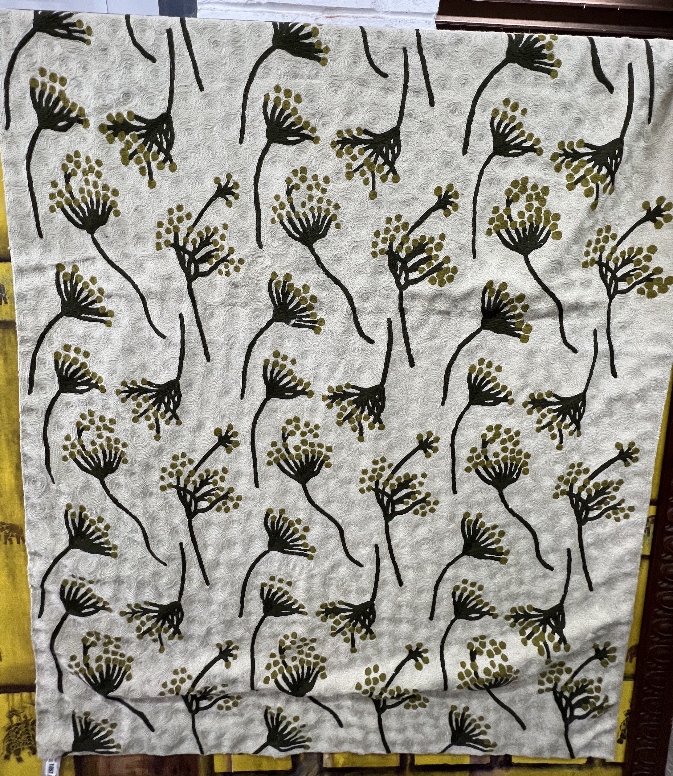 An Indian cotton and stitched wool rug, 180 x120cm